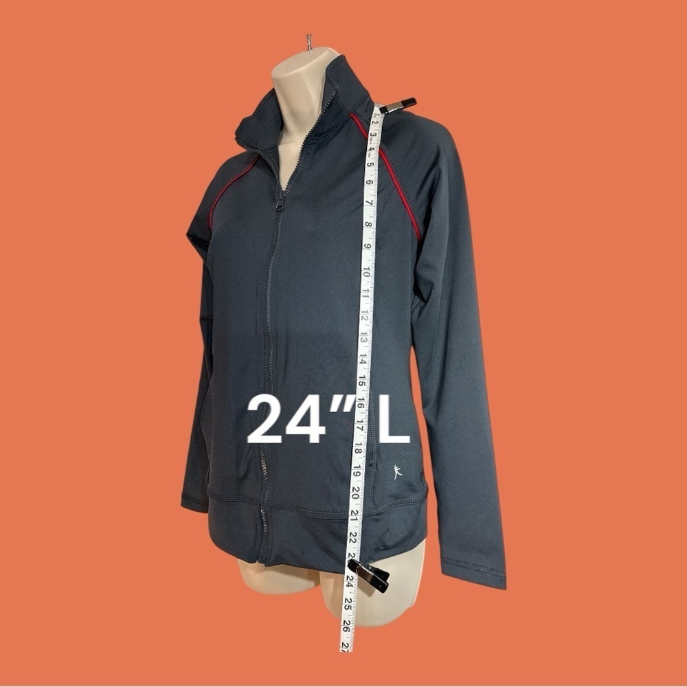 Danskin Now Women’s Active Wear Zip Up Jacket Charcoal Lightweight XS - Picture 2 of 7